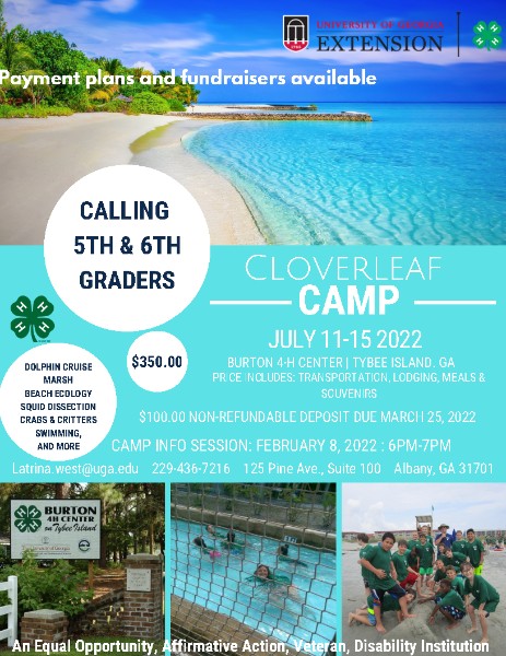 Get ready for fun on the beach! Cloverleaf Camp is at Tybee Island this year!